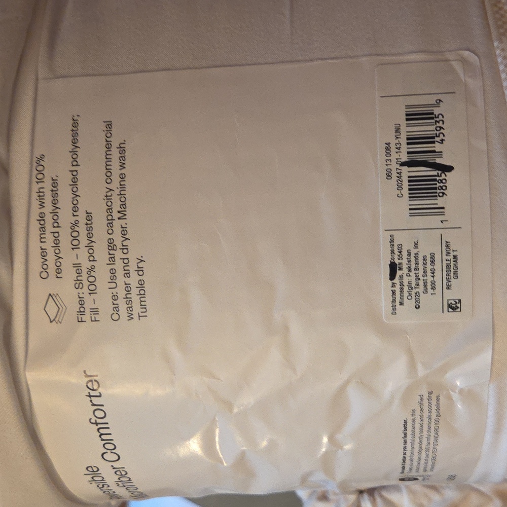 Room Essentials Comforter & Sheet Cozy Cream Checkered Set - Twin/Twin XL NEW - Picture 4 of 10